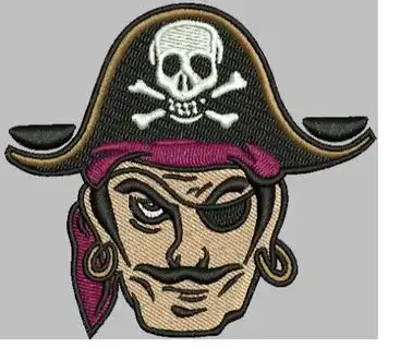Pirate mascot artwork as supplied by the client