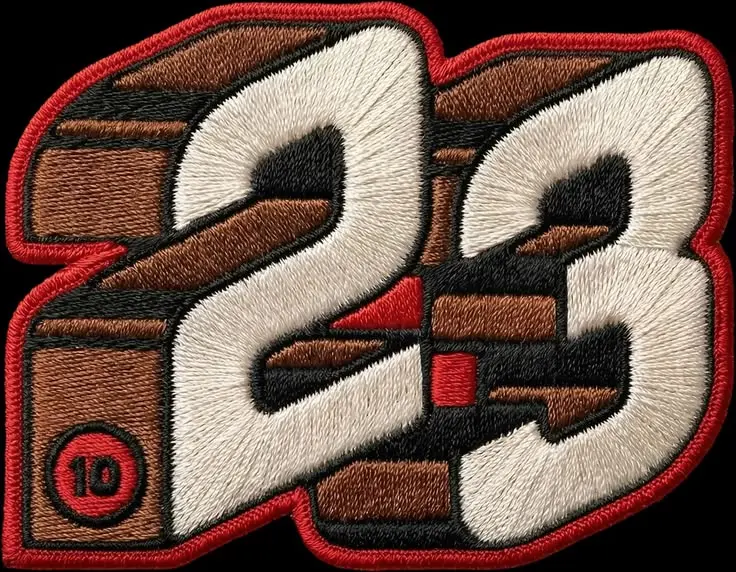 Chunky 3D puff number 23 patch